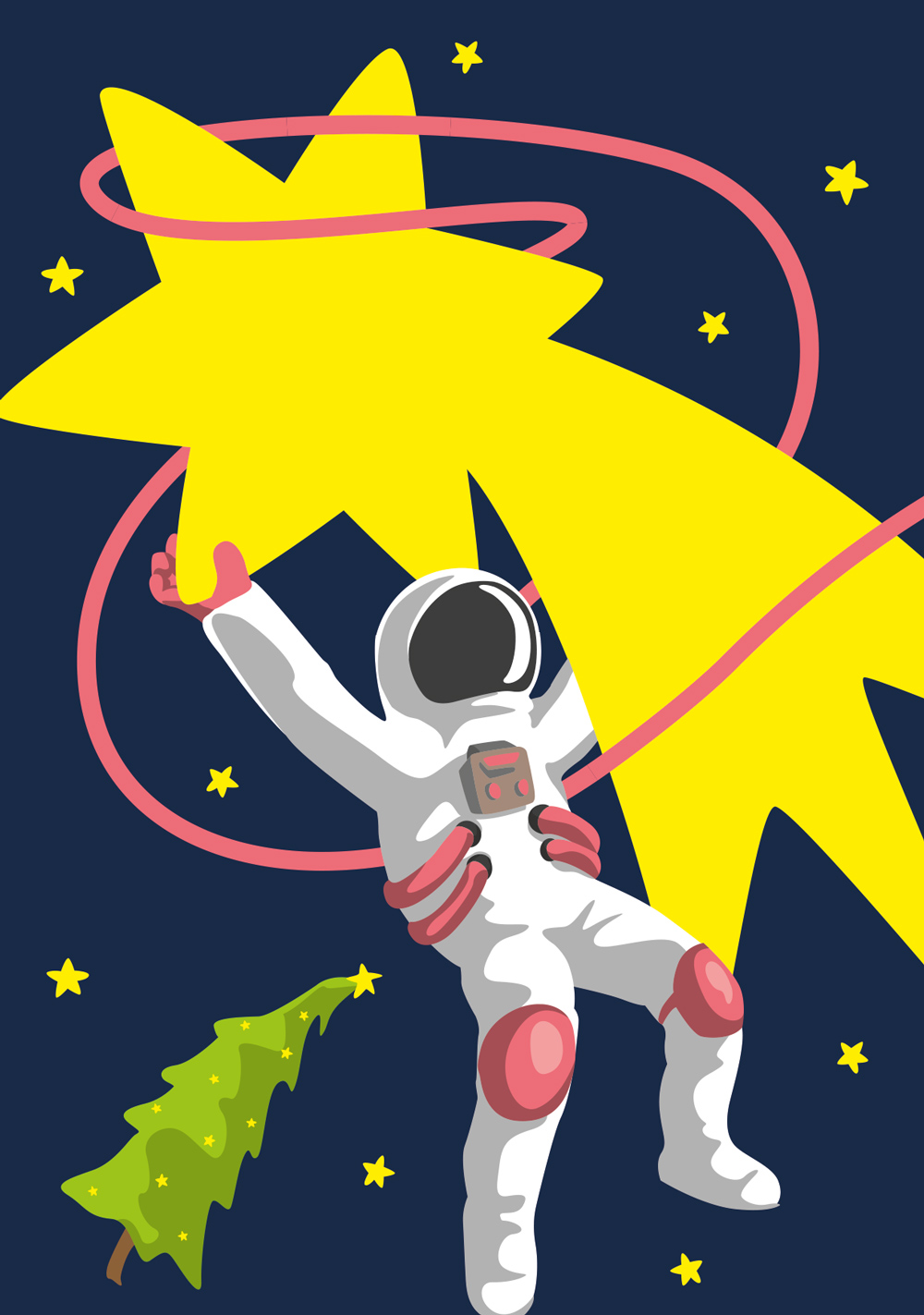 Postkarte - luminous - astronaut Postkarte - luminous - astronaut