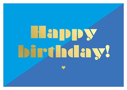 Klappkarte - La Card - Birthday diagonal, blau