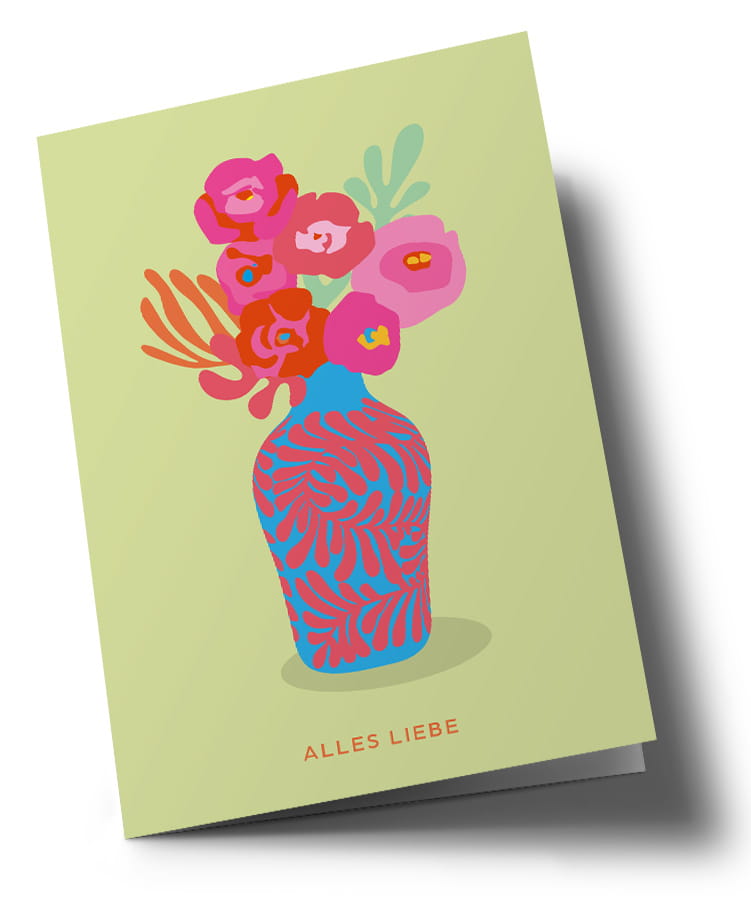 Klappkarte C6 - boho - Flower Crush