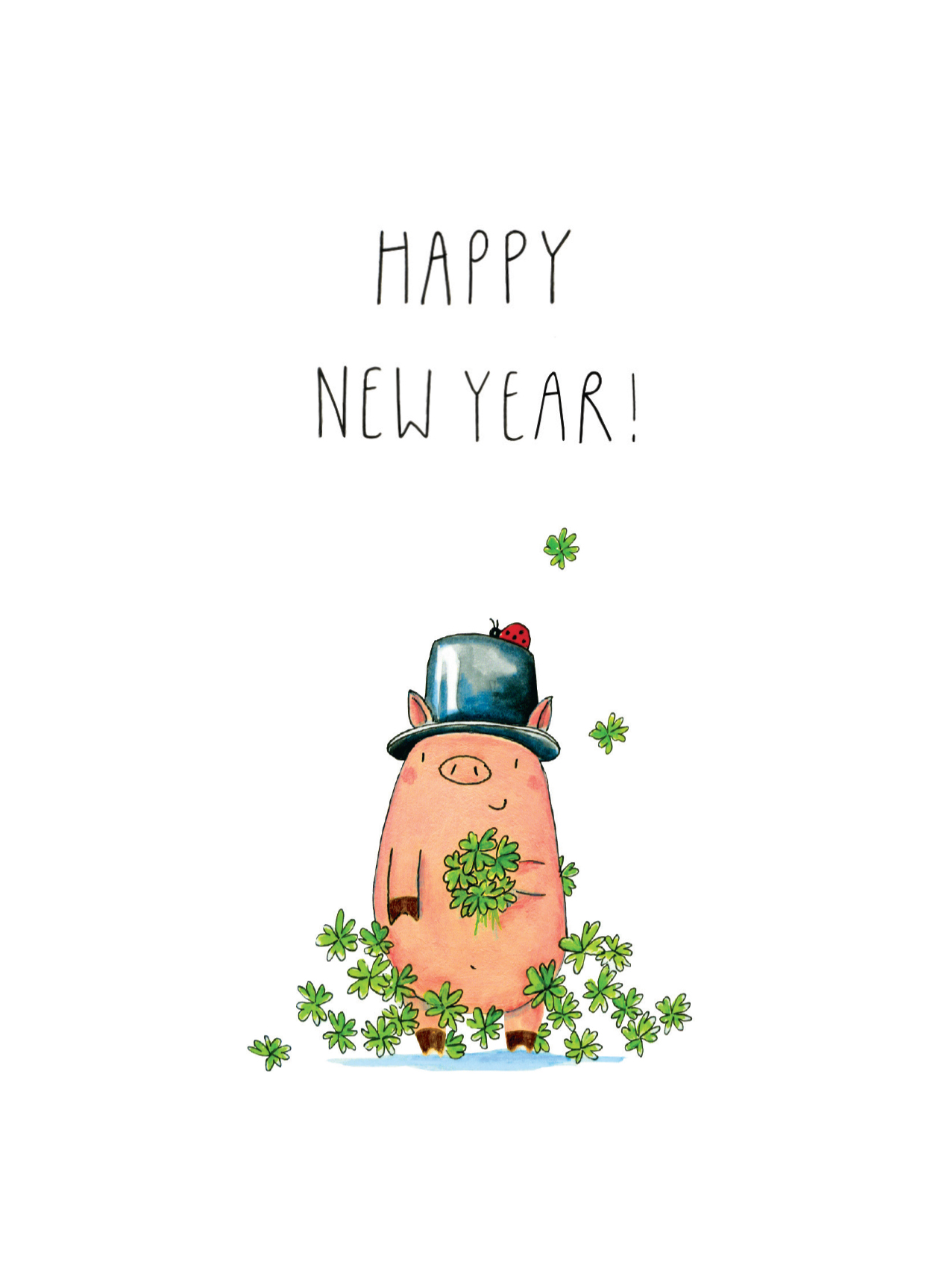 Postkarte - Tabea Güttner - Happy new year