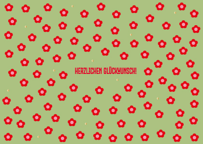 Postkarte - Toni Starck - Glückwunsch Blümchen