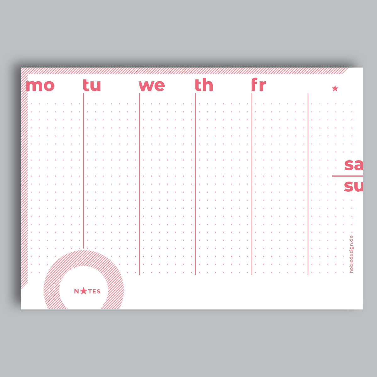 Weekly Planner A5 - neonstyle - unique medium Weekly Planner A5 - neonstyle - unique medium