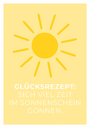 Postkarte - La Card - Glücksrezept Sonnenschein