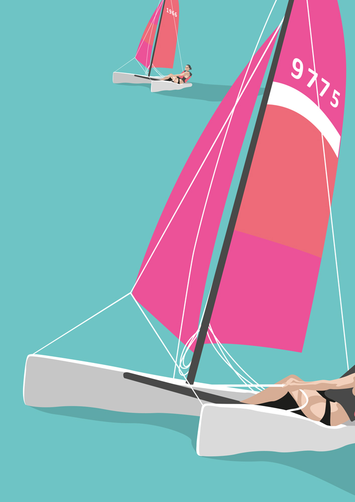 ArtPrint A4 - Modern Art - Catamaran