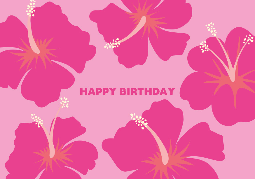 Postkarte - luminous - flower birthday Postkarte - luminous - flower birthday