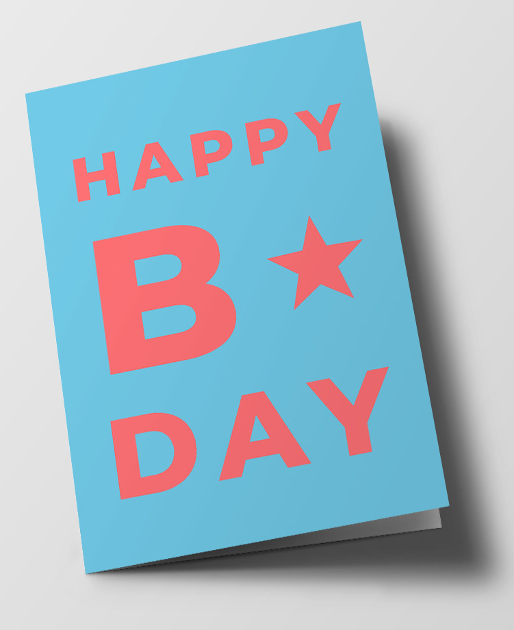 Klappkarte C6 - typestyle - Happy B-Day Klappkarte C6 - typestyle - Happy B-Day