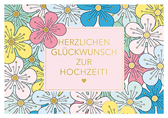 Klappkarte C6 - La Card - Blütenmeer, Hochzeit