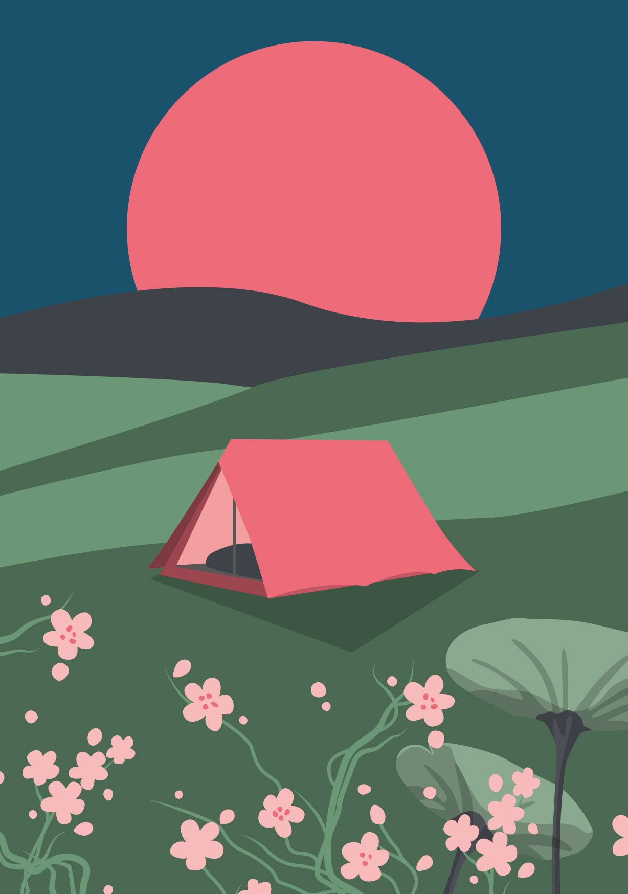 Postkarte - Nobiyama - Tent