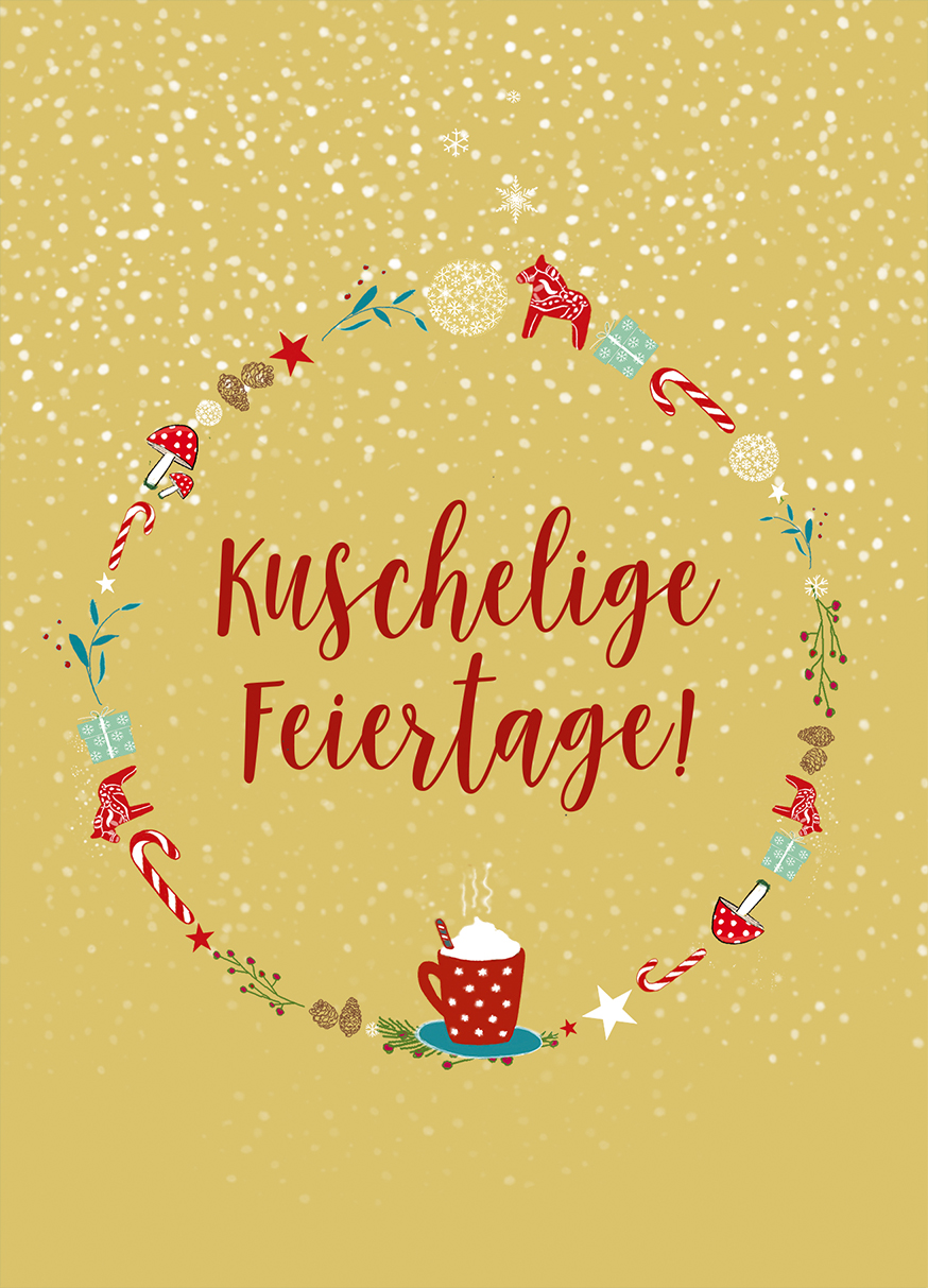 Postkarte - m-illu - Kuschelig