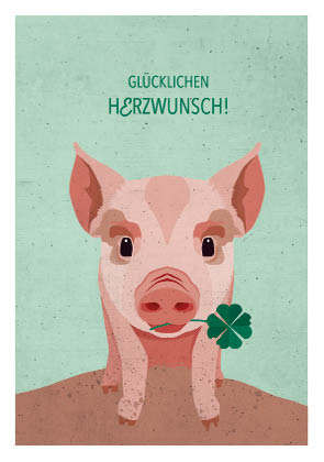 Postkarte - Daria Ivanova - Schweinchen