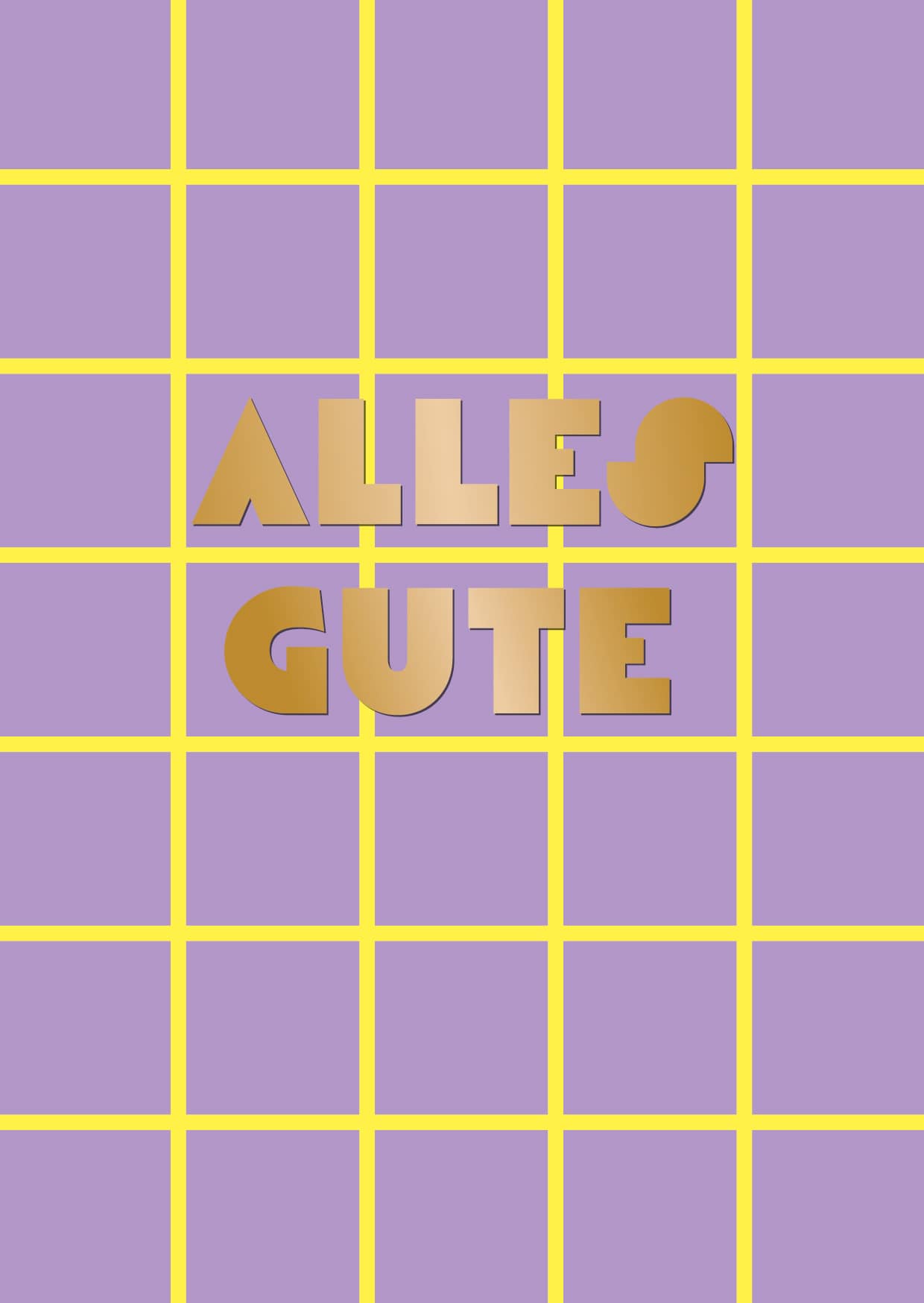 Postkarte - Designfräulein - OroLumi - Alles Gute