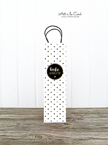 Flaschentüte - Bäumchen, schwarz-gold