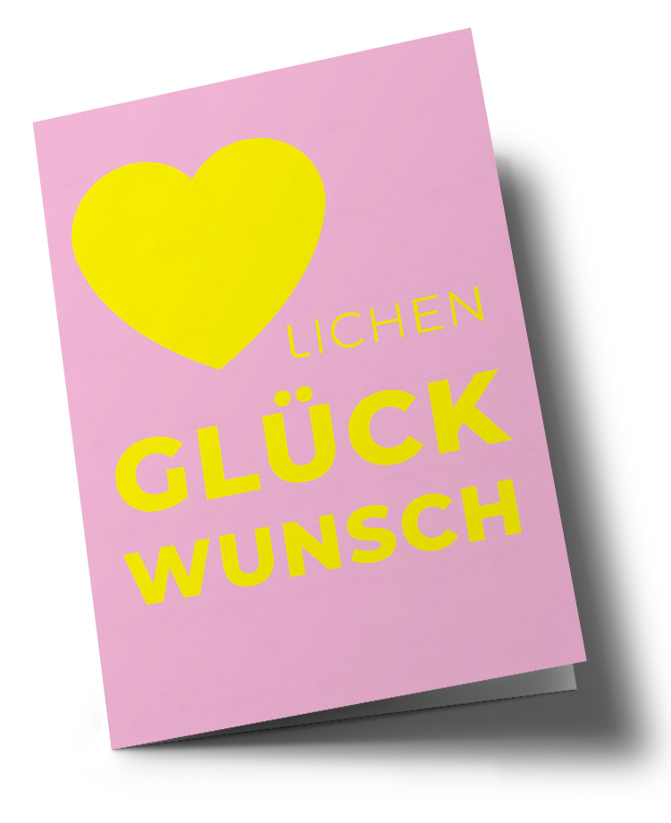 Klappkarte C6 - typestyle - Herzlichen Glückwunsch Klappkarte C6 - typestyle - Herzlichen Glückwunsch
