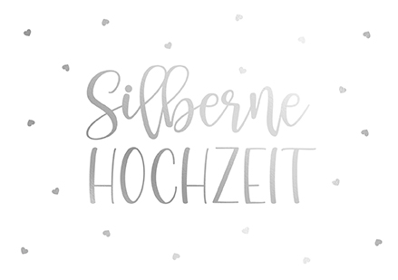 Klappkarte C6 - La Card - Silberne Hochzeit Klappkarte C6 - La Card - Silberne Hochzeit