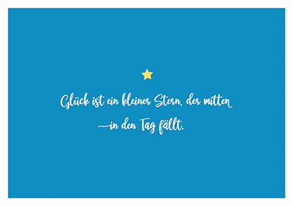 Postkarte - La Card - Glücksstern