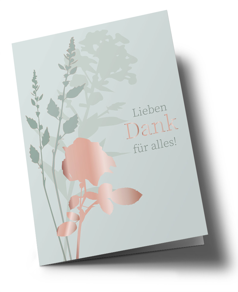 Klappkarte C6 - Toni Starck - Lieben Dank Blumen Klappkarte C6 - Toni Starck - Lieben Dank Blumen