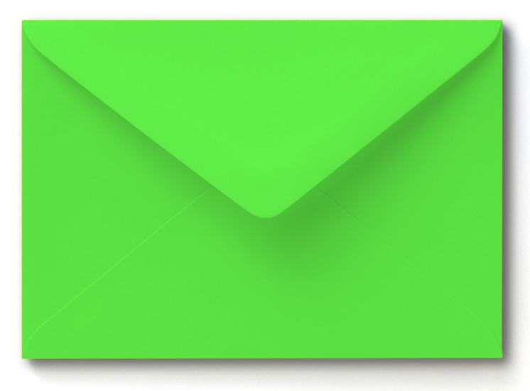 Umschlag - happiness - Neon Grün Umschlag - happiness - Neon Grün