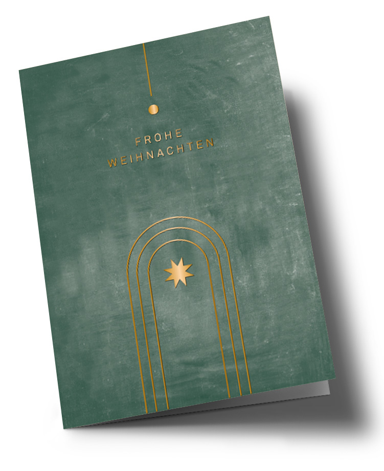 Klappkarte - Designfräulein - Xmas Geometric Lines green