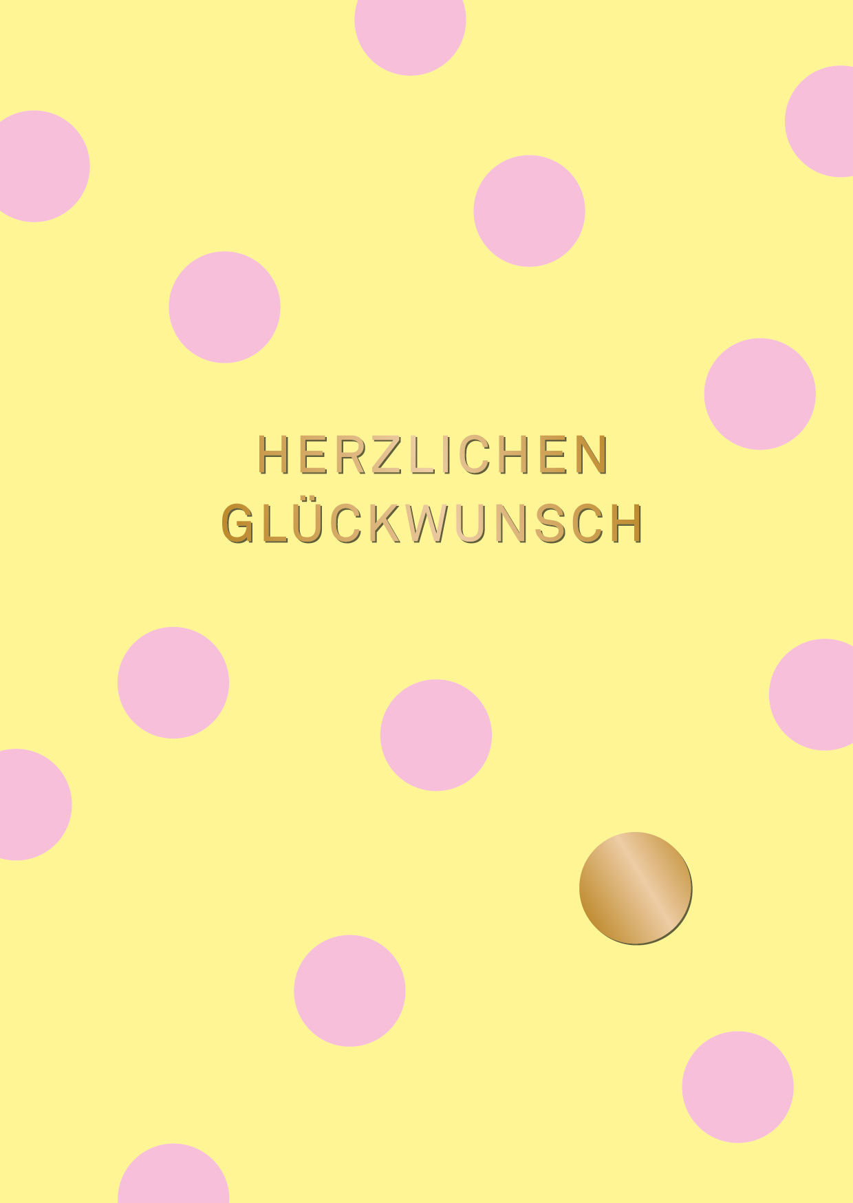 Postkarte - Designfräulein - OroLumi - Herzlichen Glückwunsch