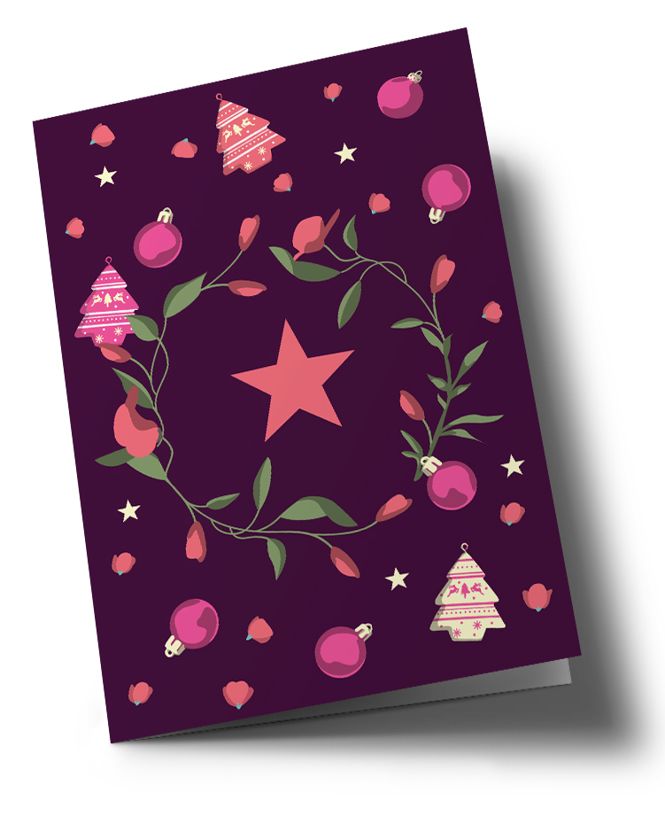 Klappkarte C6 - Happiness - Star