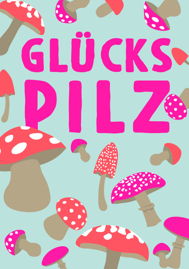 Postkarte - luminous - Glückpilz Postkarte - luminous - Glückpilz