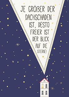 Postkarte - La Card - Dachschaden