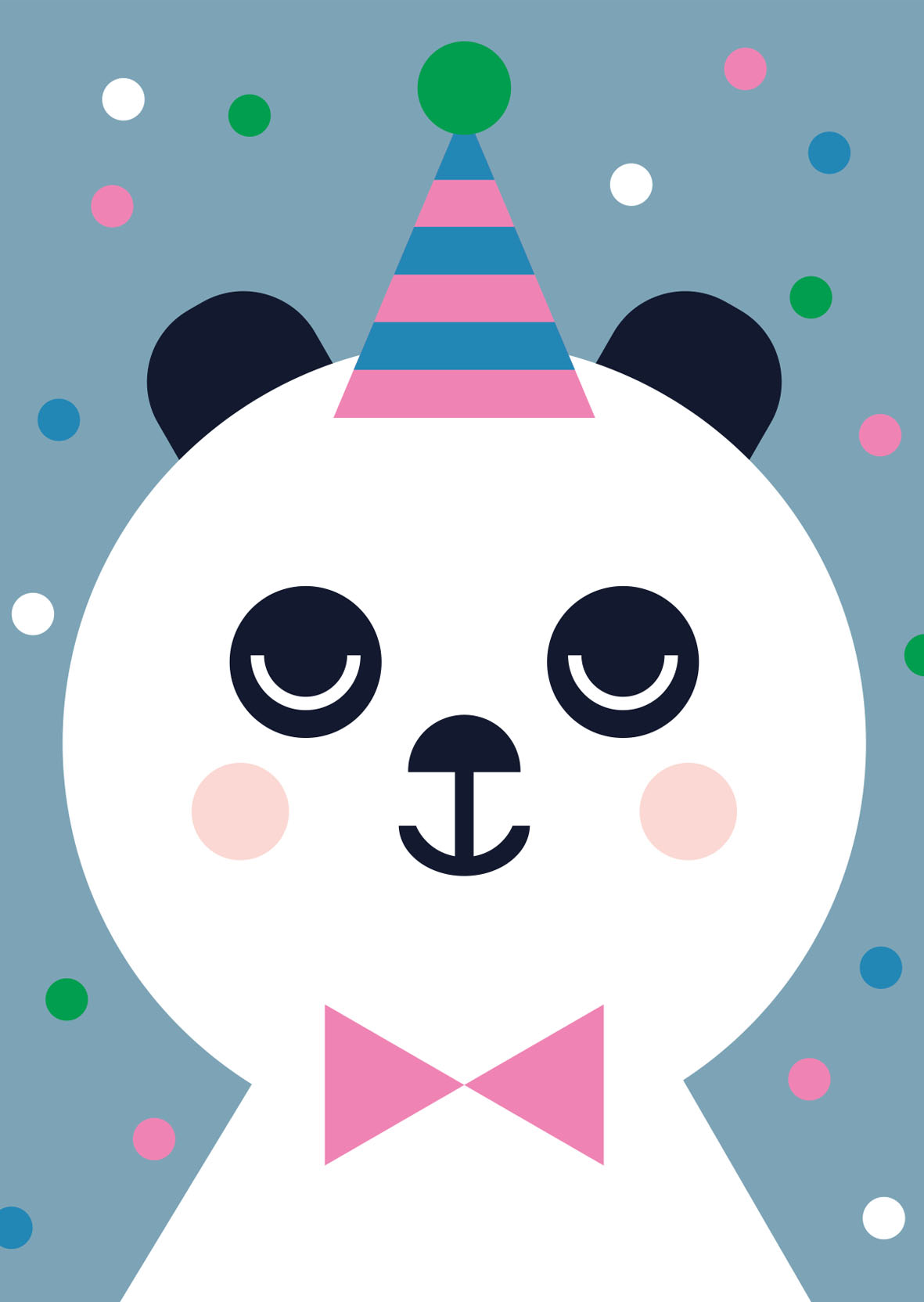 Postkarte - Designfräulein - Funny Faces - Partypanda Postkarte - Designfräulein - Funny Faces - Partypanda