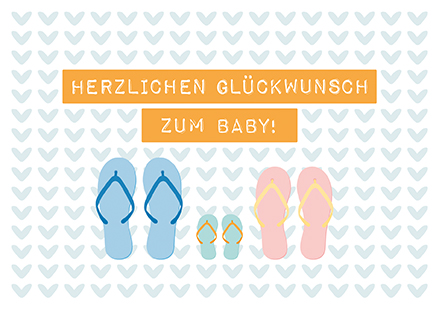 Klappkarte - La Card - Flip Flops Baby
