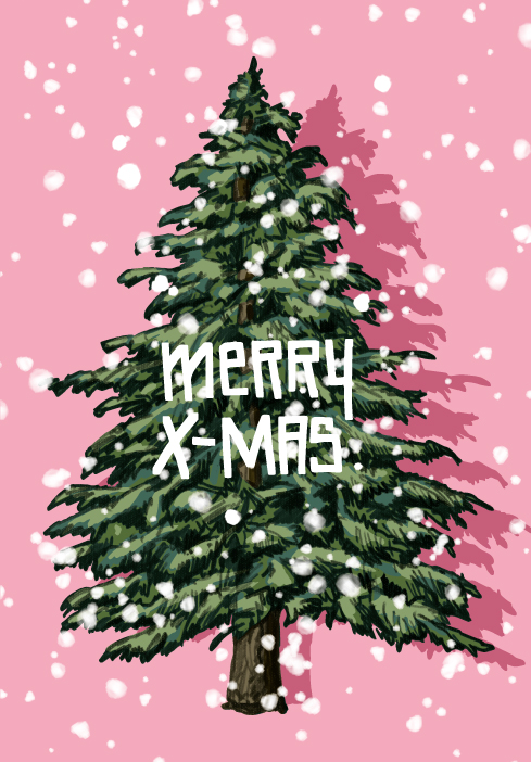 Klappkarte B6 - illi - Nadolig Pink Klappkarte B6 - illi - Nadolig Pink