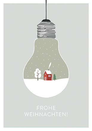 Klappkarte C6 - La Card - Glühbirne