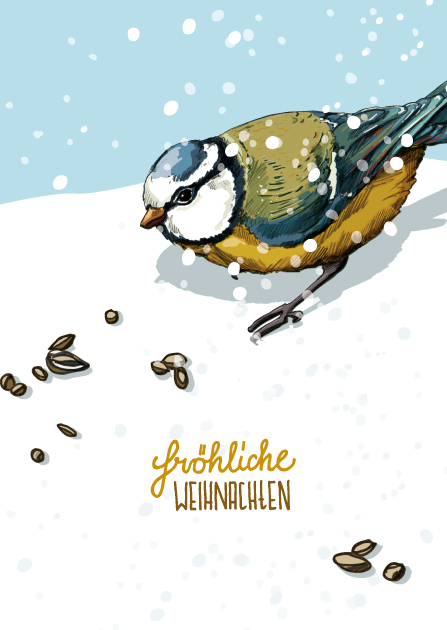 Postkarte - illi - TIKA Fröhliche Weihnachten