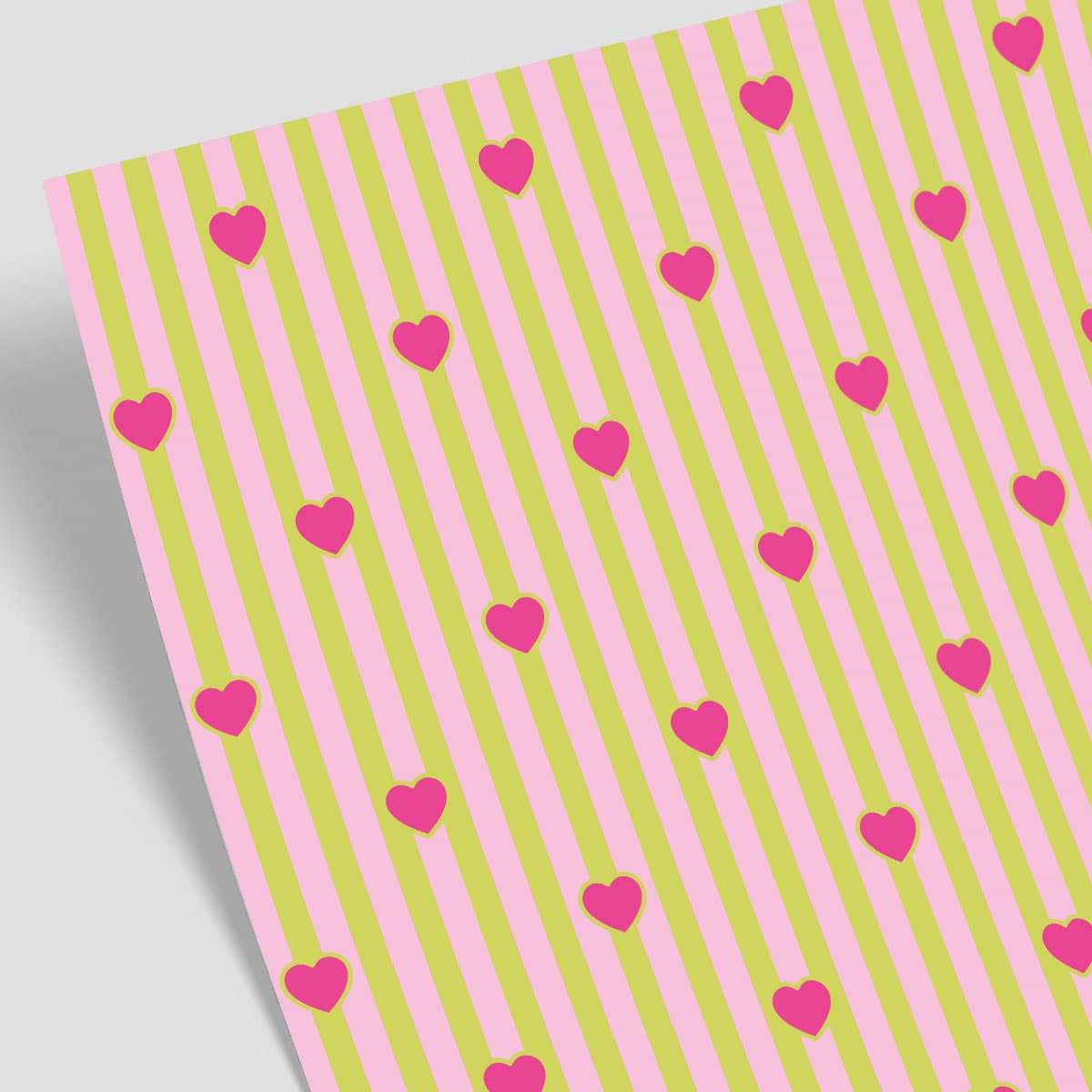 Geschenkpapier - neonstyle - Stripes Hearts