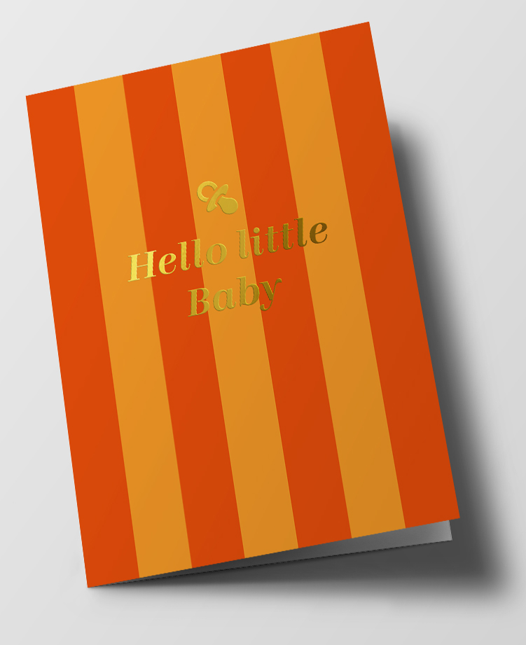 Klappkarte C6 - chelsea - Hello little baby