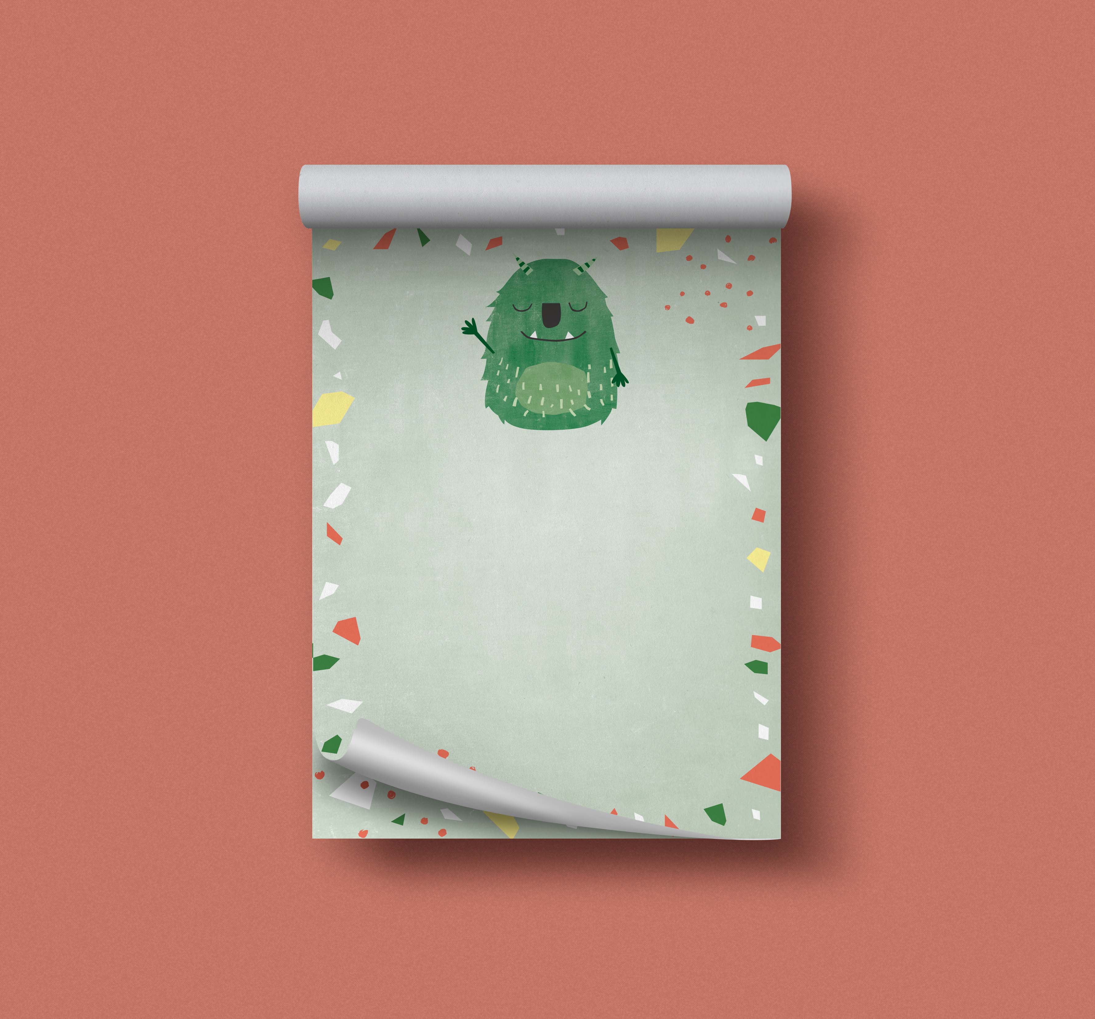 Block A6 - Designfräulein - Monster grün