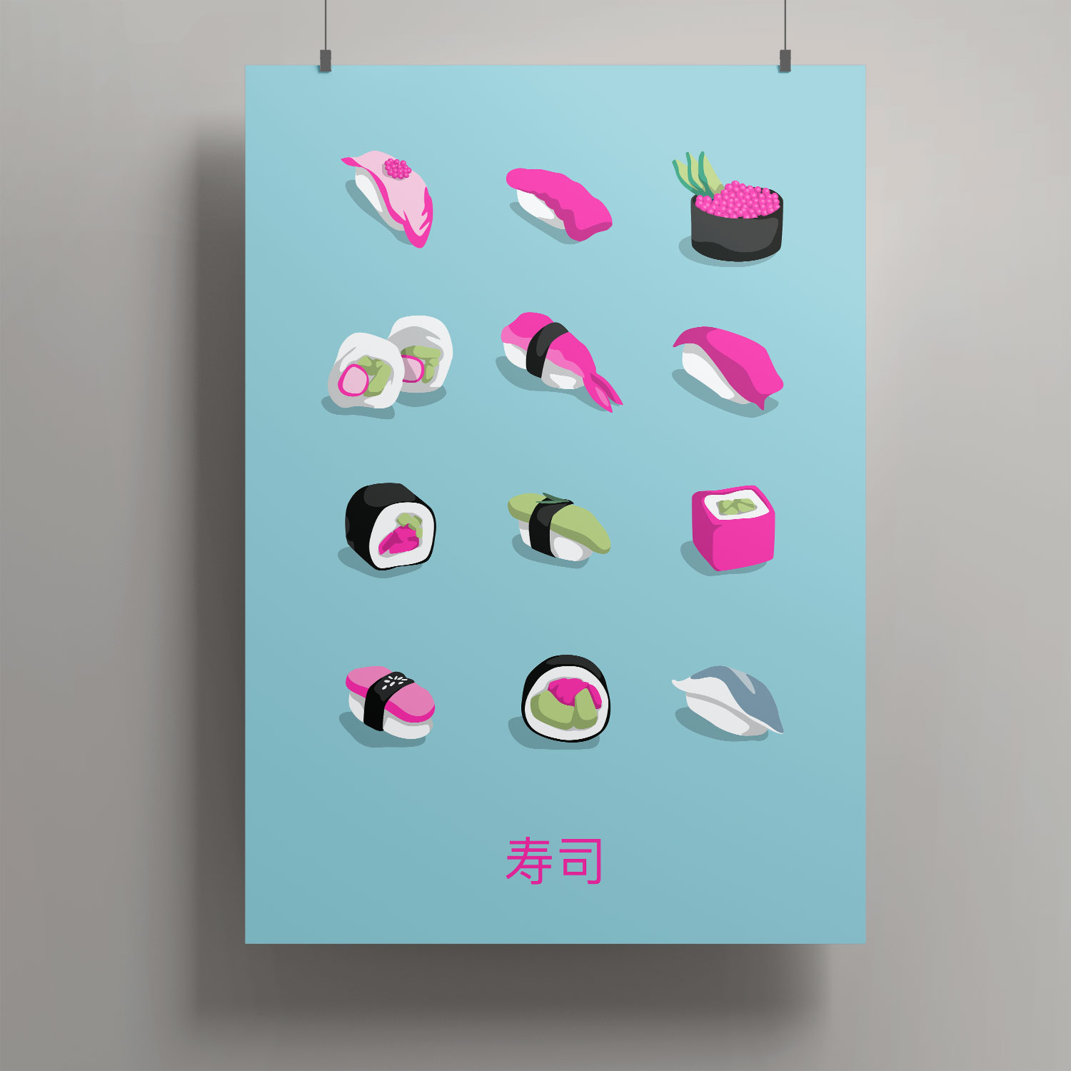 Artprint A3 - Sushi
