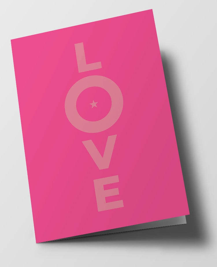 Klappkarte C6 - typestyle - Pink Love Klappkarte C6 - typestyle - Pink Love