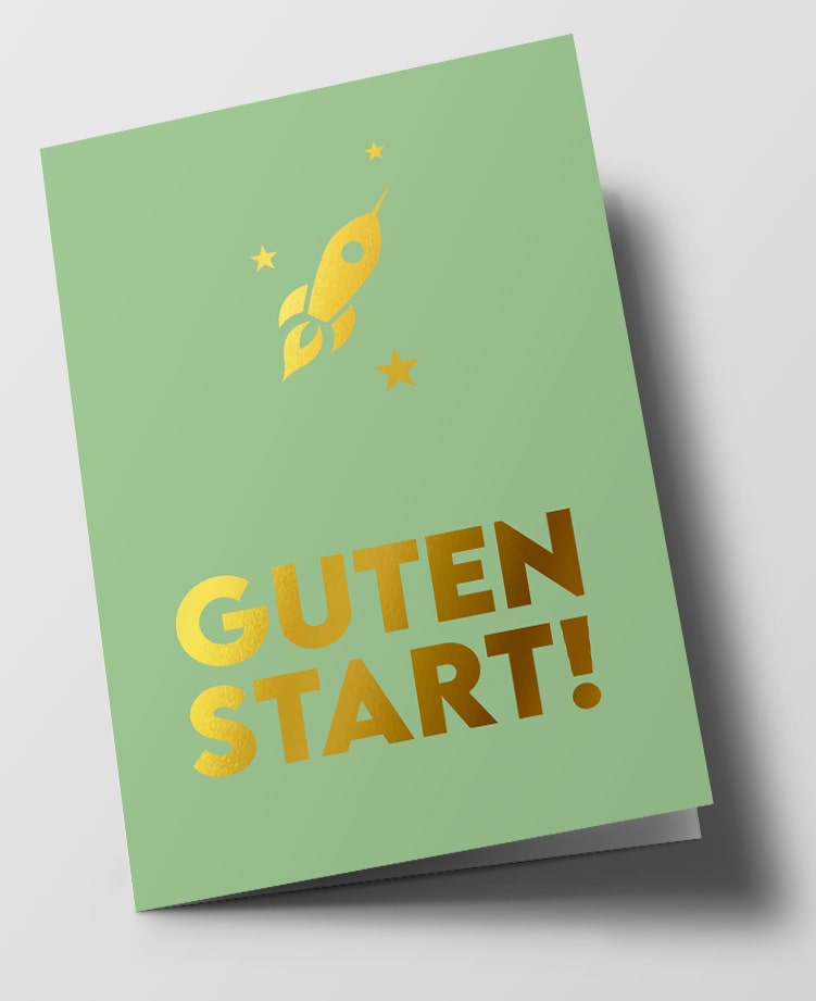 Klappkarte C6 - pure - Guten Start Klappkarte C6 - pure - Guten Start