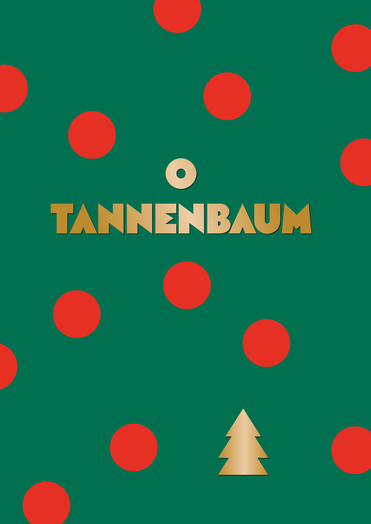 Postkarte - Designfräulein - O Tannebaum