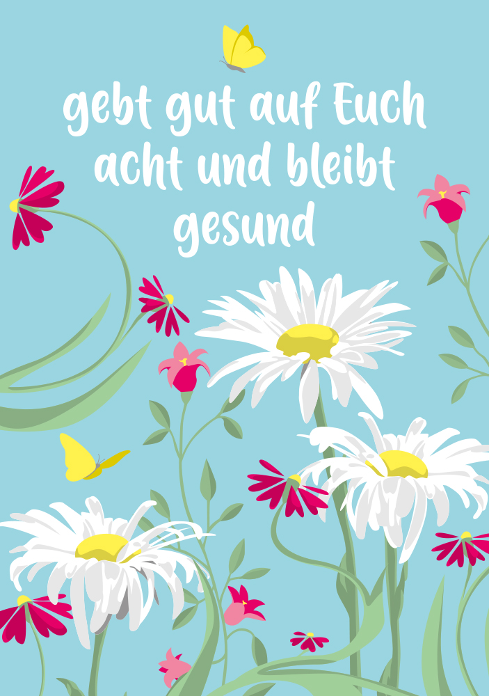 Postkarte - Lucky Cards - bleibt gesund