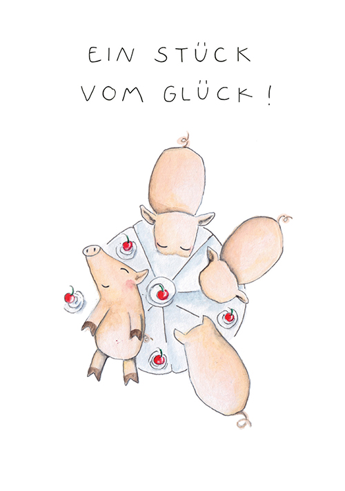 Postkarte - Tabea Güttner - Ein Stück vom Glück