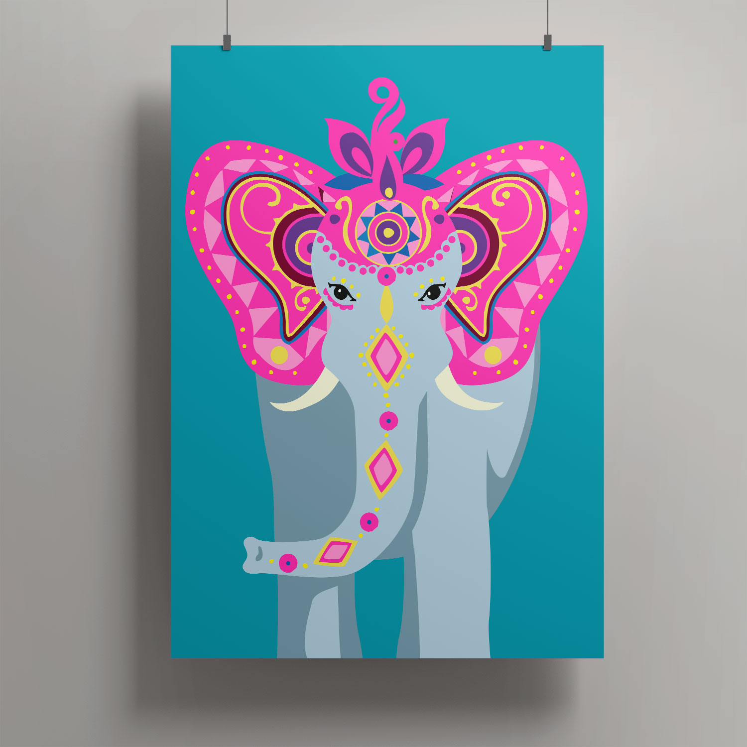 Artprint A3 - Indian Elefant