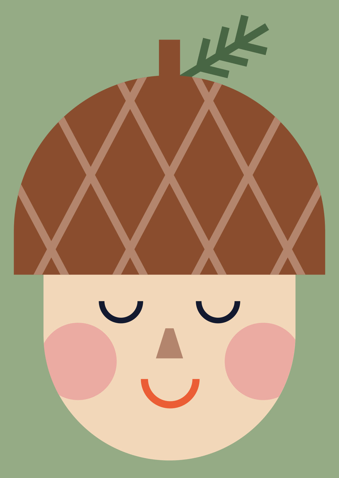 Postkarte - Designfräulein - Funny Faces - Eichel Postkarte - Designfräulein - Funny Faces - Eichel