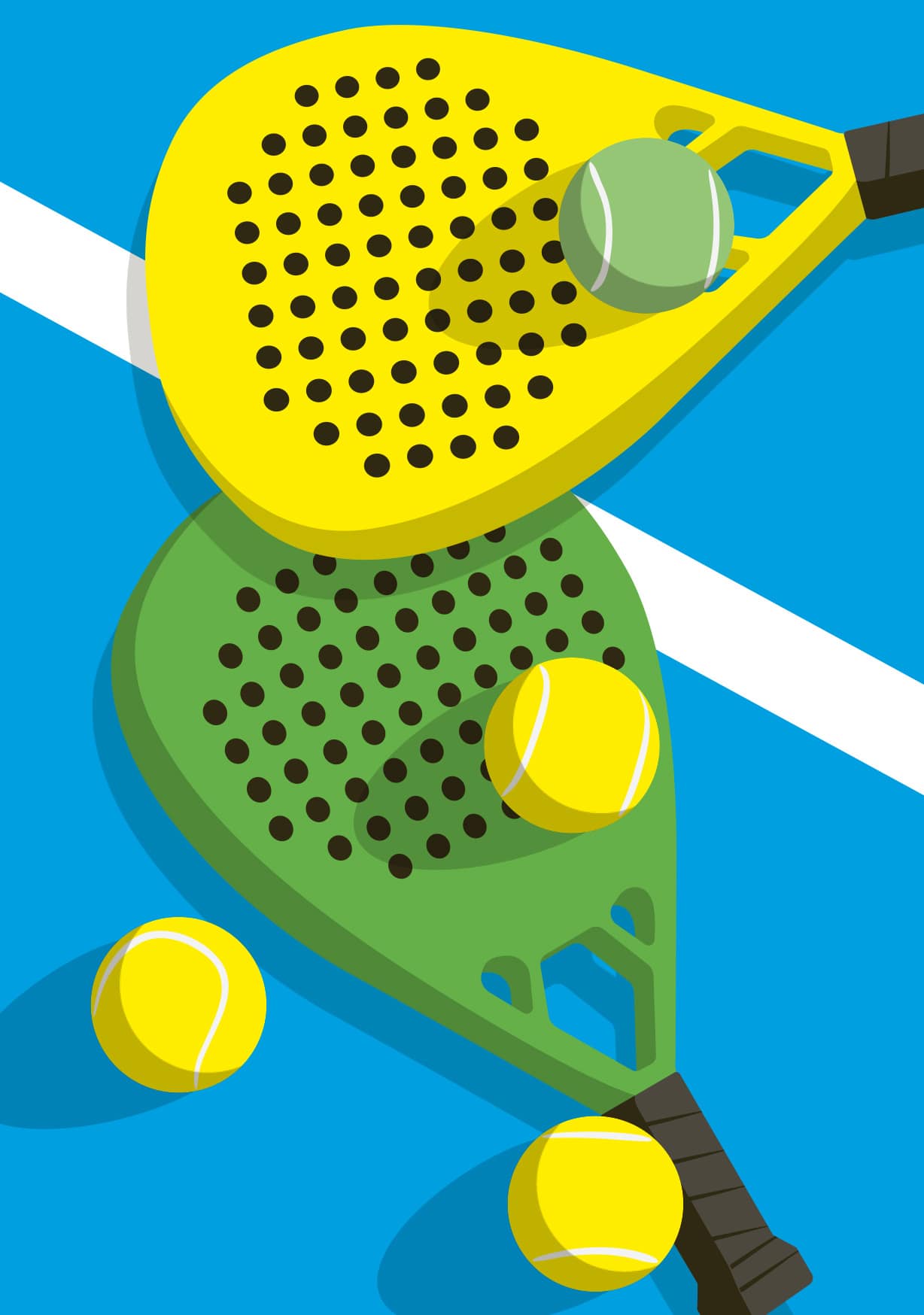 Postkarte - sports - Paddletennis
