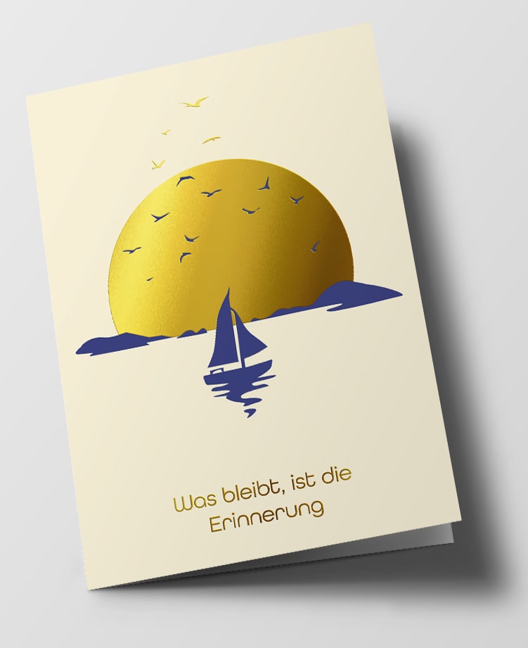 Klappkarte C6 - pure - Was bleibt ist die Erinnerung