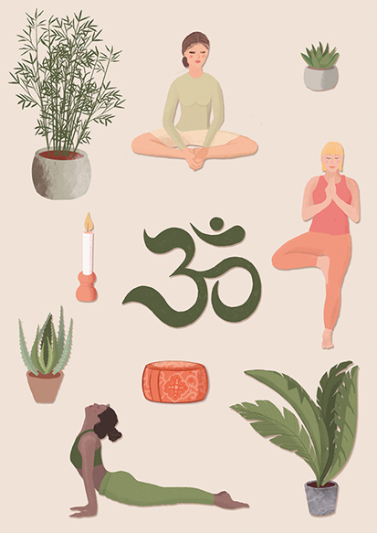 Postkarte - Toni Starck - Yoga namasté