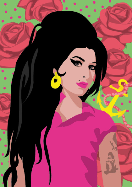 Postkarte - pop art new generation - Mrs. Crazy Hair Postkarte - pop art new generation - Mrs. Crazy Hair