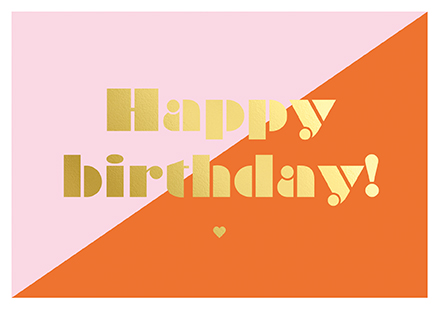 Klappkarte - La Card - Birthday diagonal, pink