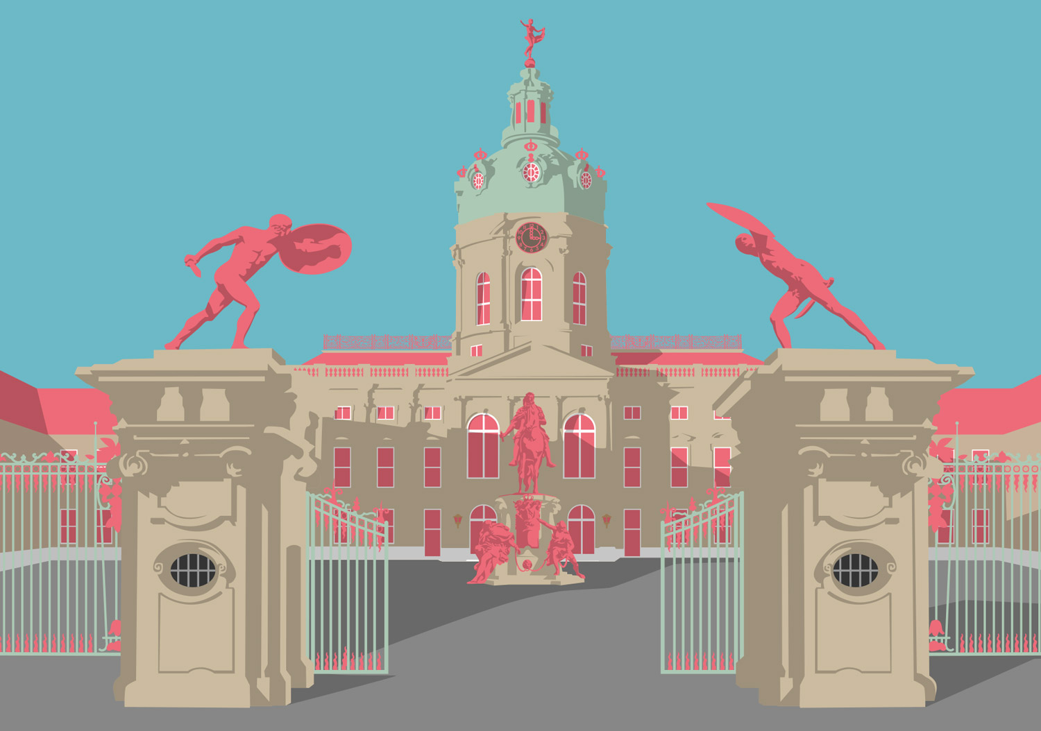 Postkarte - Bon Voyage - Schloss Charlottenburg, Berlin Postkarte - Bon Voyage - Schloss Charlottenburg, Berlin