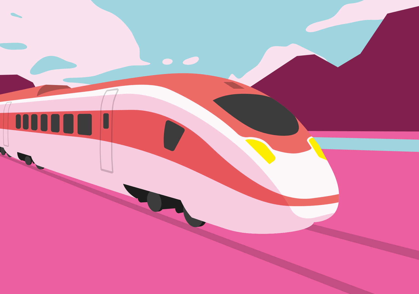 Postkarte - luminous - Zug