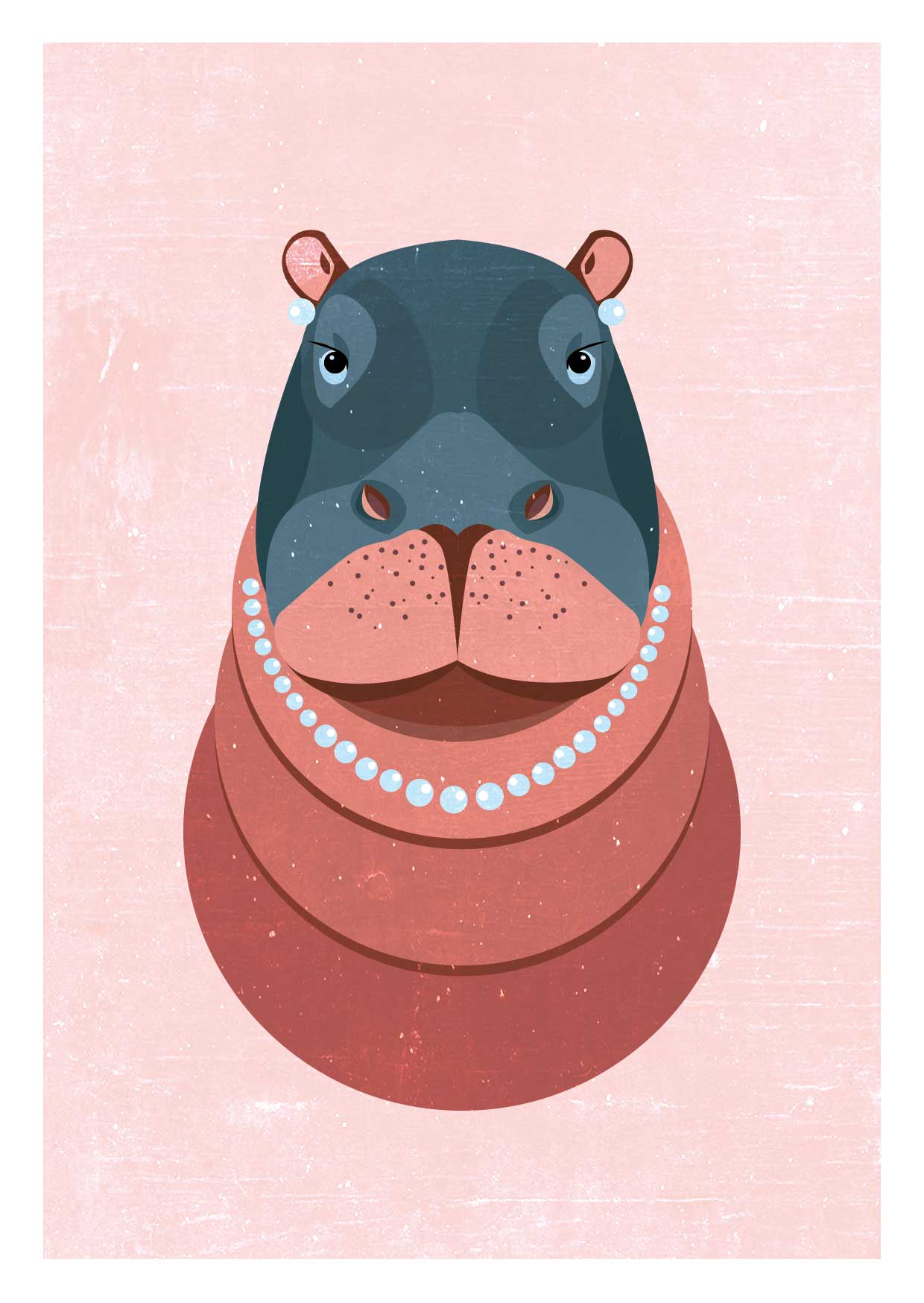 Postkarte - Daria Ivanova - Hippo Dame